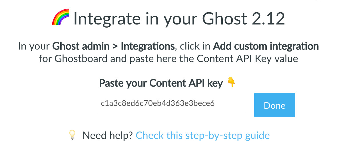 Ghostboard integate with Ghost Content API