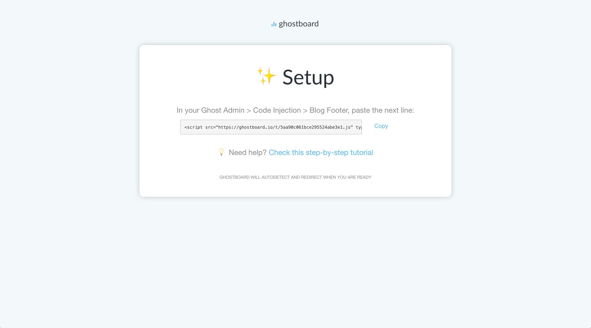 How to setup Ghostboard