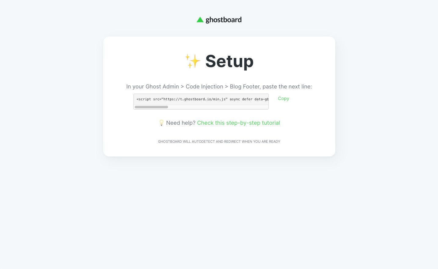 How to setup Ghostboard